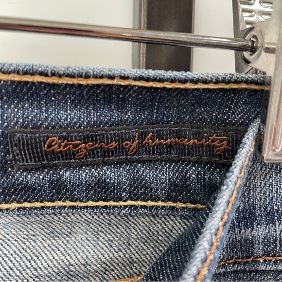 𝅺[25] Citizens of Humanity Kelly #001 Stretch Low-Waist Bootcut Dark Ombre Wash - Picture 11 of 15